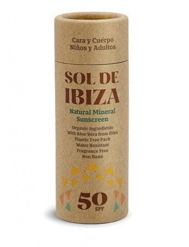 Stick protector solar mineral SPF50 - Sin plástico